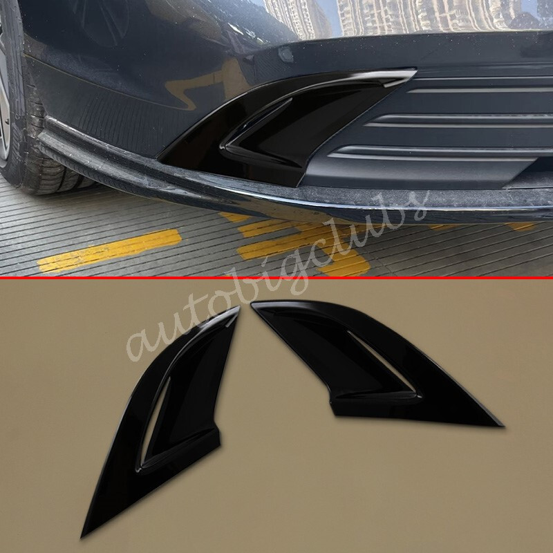 For Honda Accord 11 Gen 2023-2024 Black Front Fog Light Cover Trims Accessories
