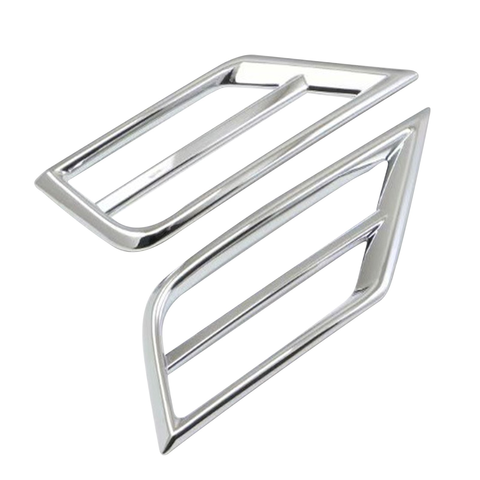 2Pcs Left Right ABS Chrome Front Fog Light Lamp Frame Cover Trim For VW Tiguan