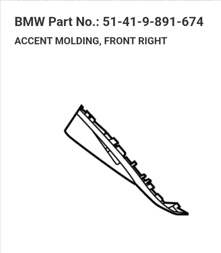 NEW! 2020-2023 BMW X6 Upper Trim Panel Accent Trim Woodgrain OEM 51-41-9-891-674