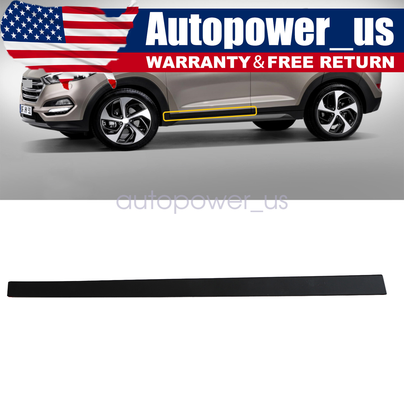 Front Door Lower Molding Garnish for 2016-2021 Hyundai Tucson Left Driver Side