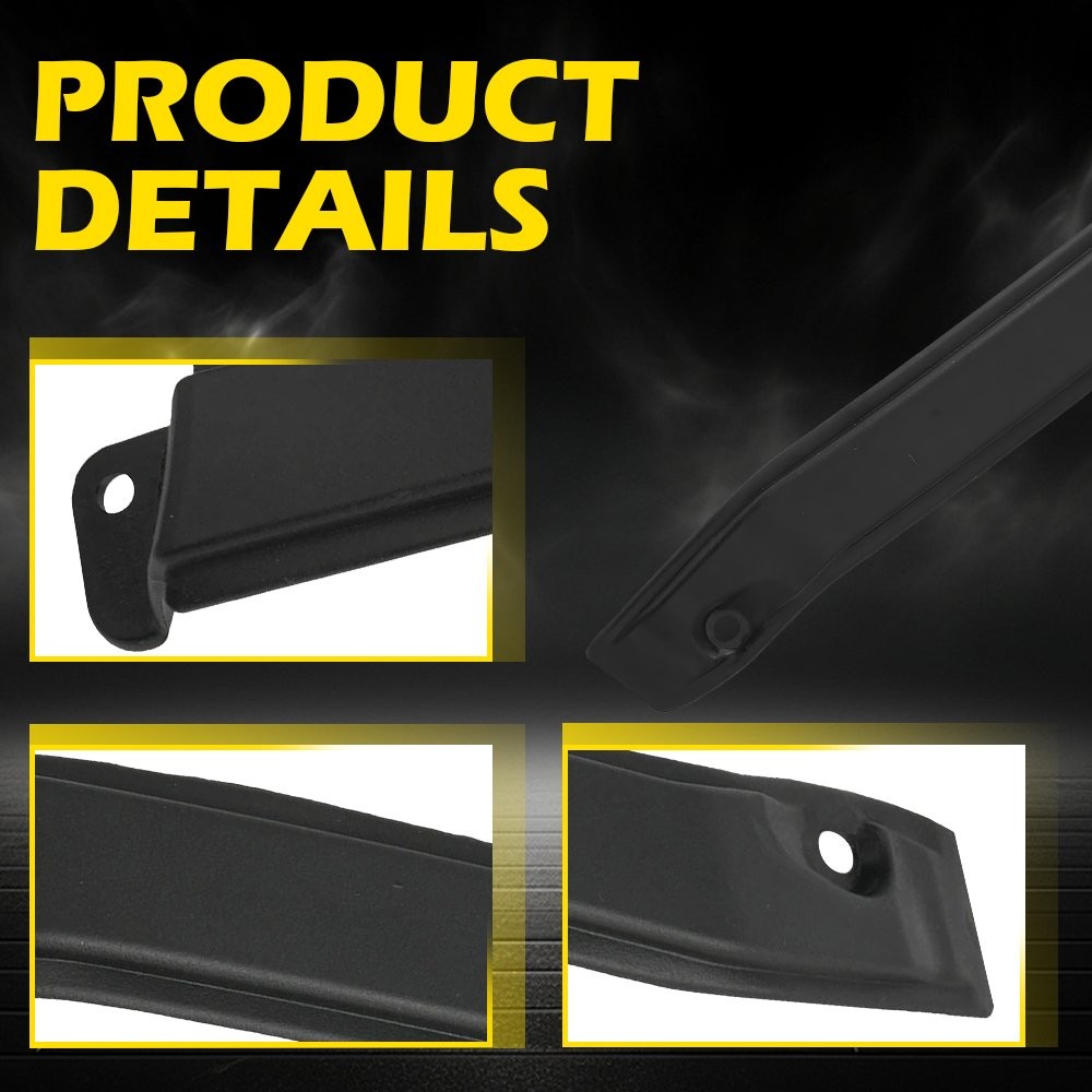 Cab Corner Roof Moldings Set of 2 Fits 2009-2014 Ford F150 F-150 Black OE Spec