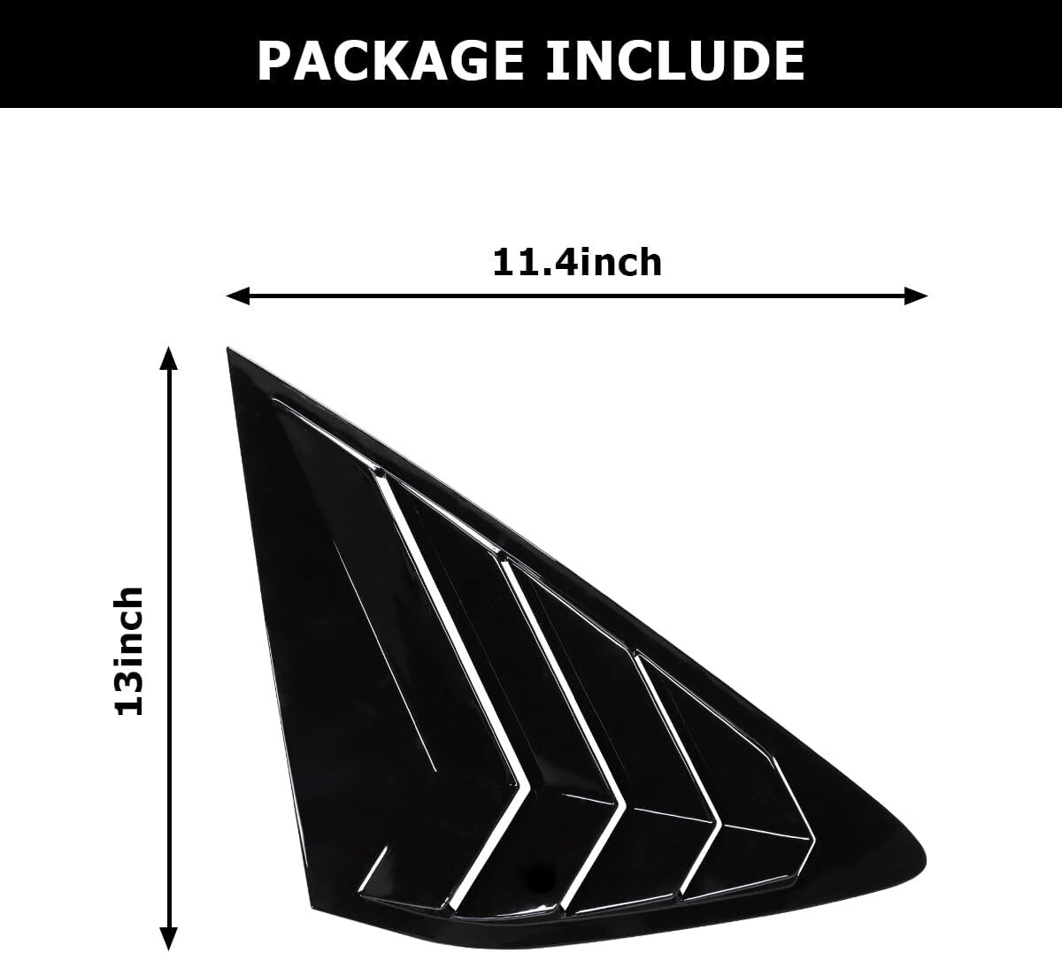 DLOVEG Car Rear Side Window Louvers for Honda Accord 2023 2024 Accessories Cover
