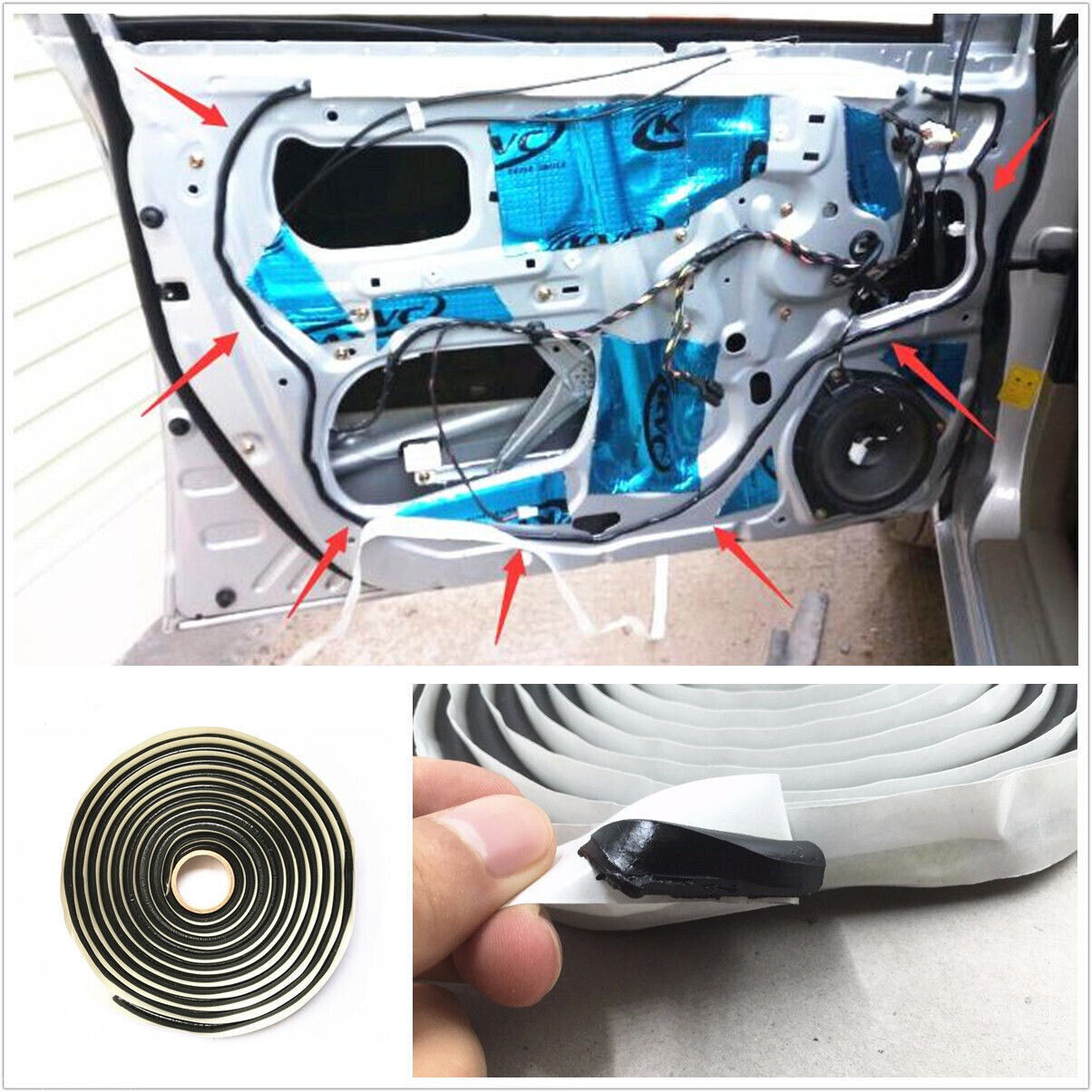 13 FT Butyl Tape Rubber Glue Headlight Sealant Retrofit Reseal Headlamps Door RV