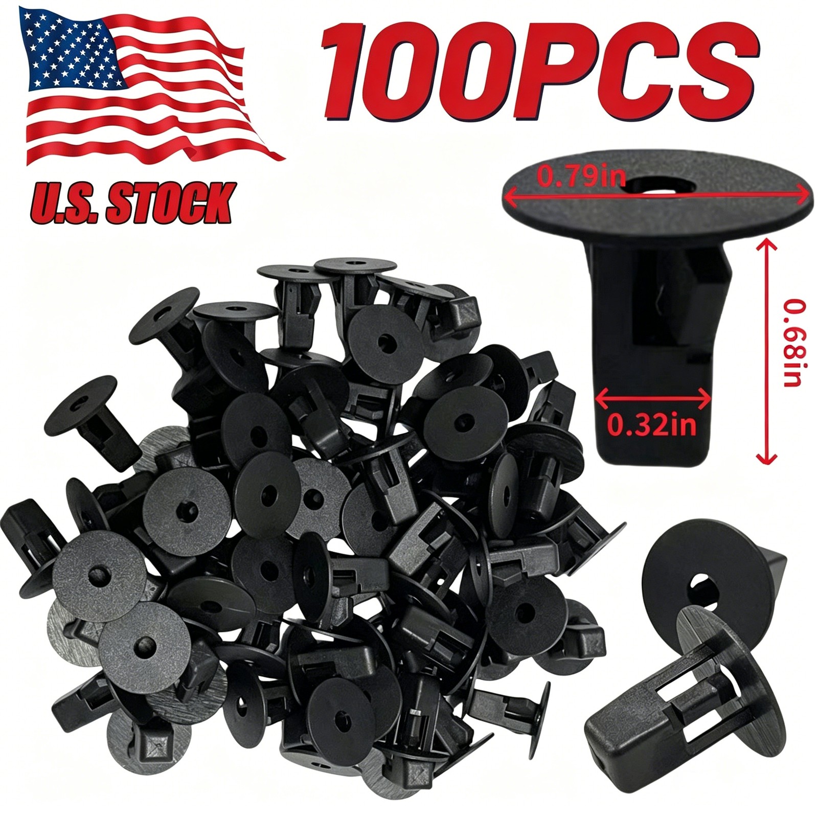 S100PcsBeautiful Fender Liner Screw Grommet Clips For Toyota Lexus 90189-06013