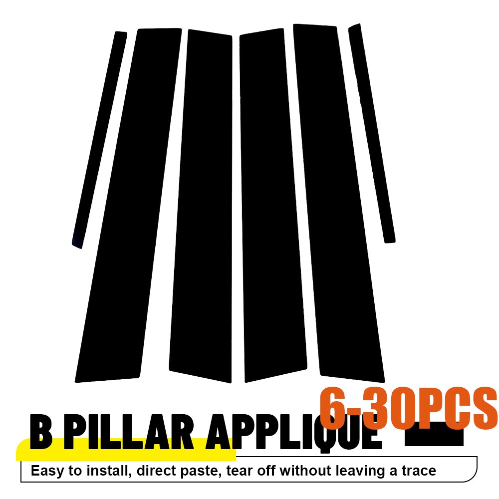 Door Pillar Post Trims fit For 2011-2021 Dodge Charger Polycarbonate Black6-30X