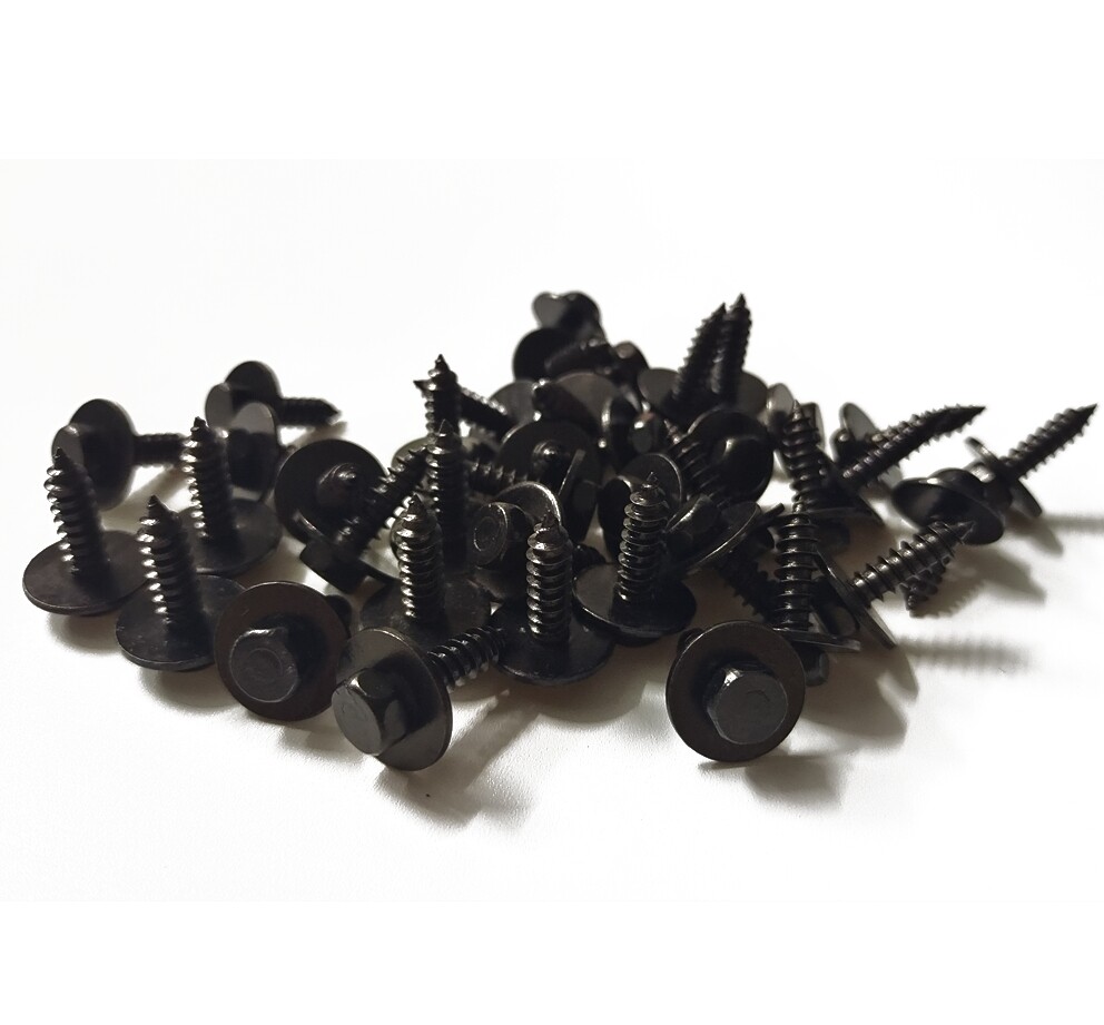 (50 Pcs) Car Body Fender Metal Screws Bumper Retainer Clips Bolts 7.8mm Hex Head