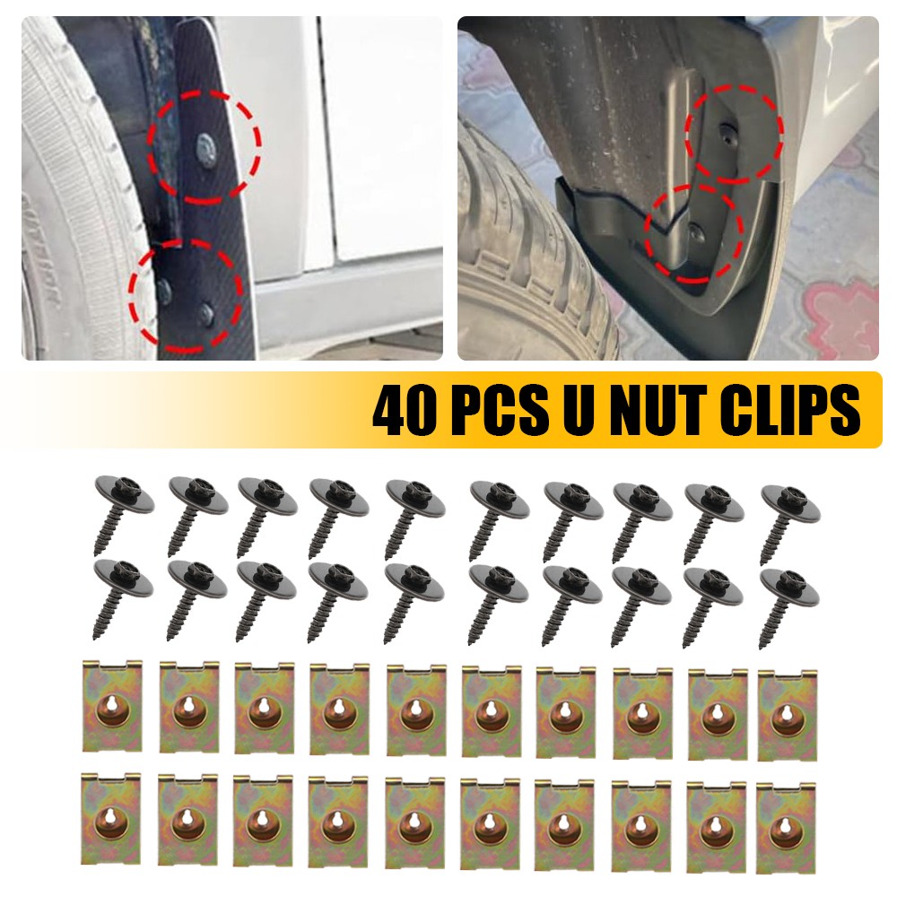 Body Bolts & U-nut Clips – M6 Engine Under Cover Splash Shield Guard for Toyota