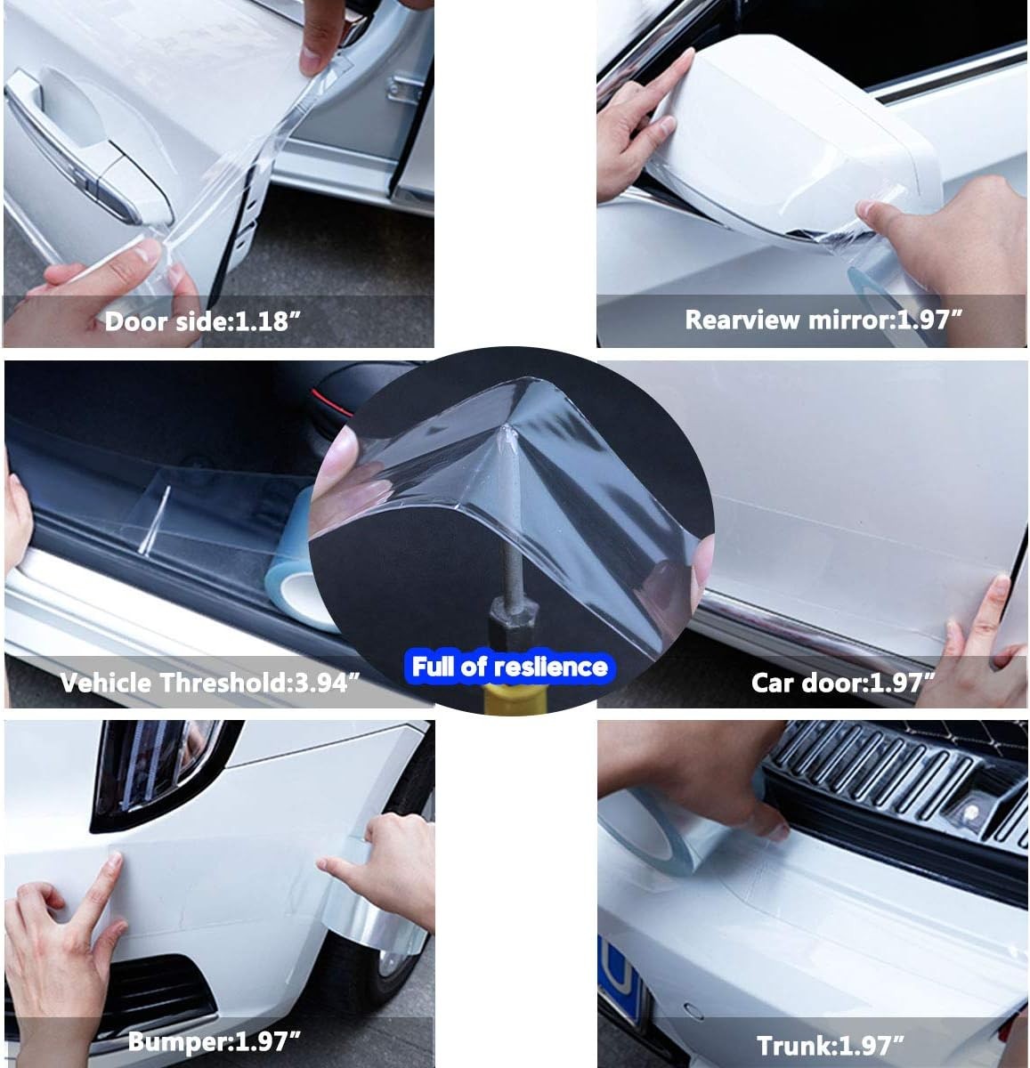 10M Clear Car Sticker Door Edge Sill-Scuff Anti Scratch Tape Protection Film