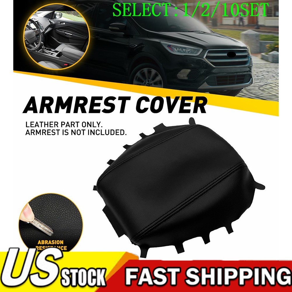 Center Console Lid Armrest Replacement Cover Black for Ford Escape 2017-19 1~10X