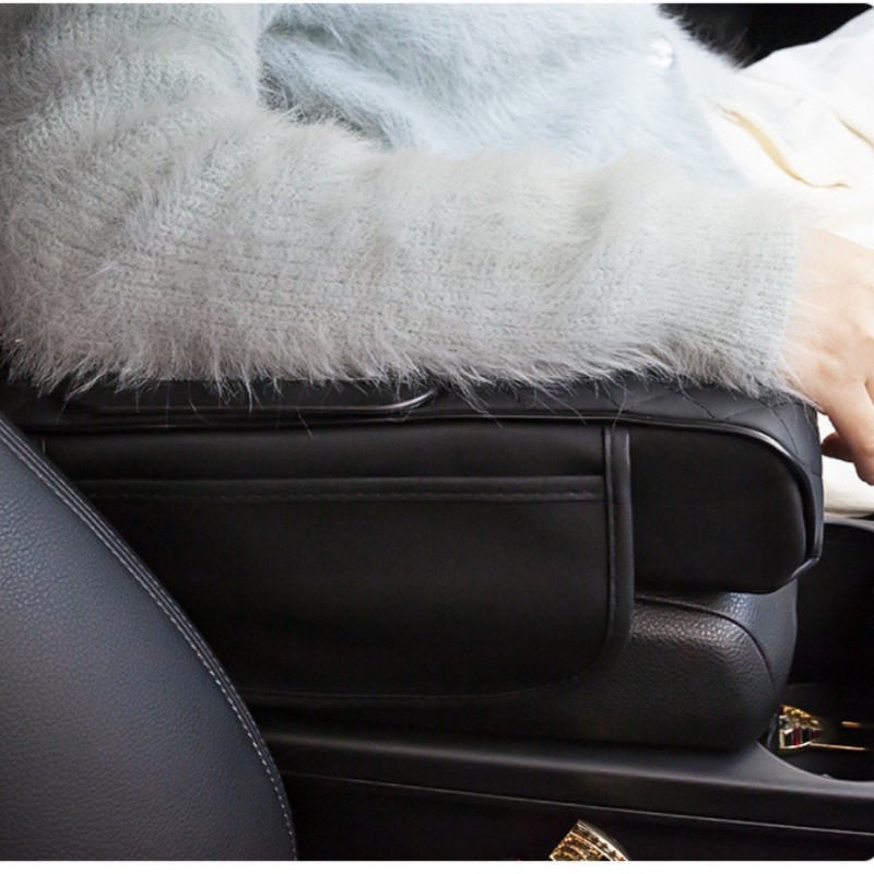 Car Arm Rest Cover Car Center Console Cover with Cup Holders and Tissue Box Slot