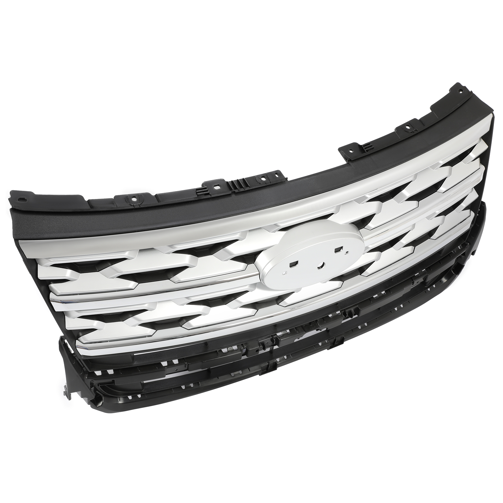 For Ford Explorer 2018 2019 Front Bumper Grill Upper Grille ABS Painted Chrome