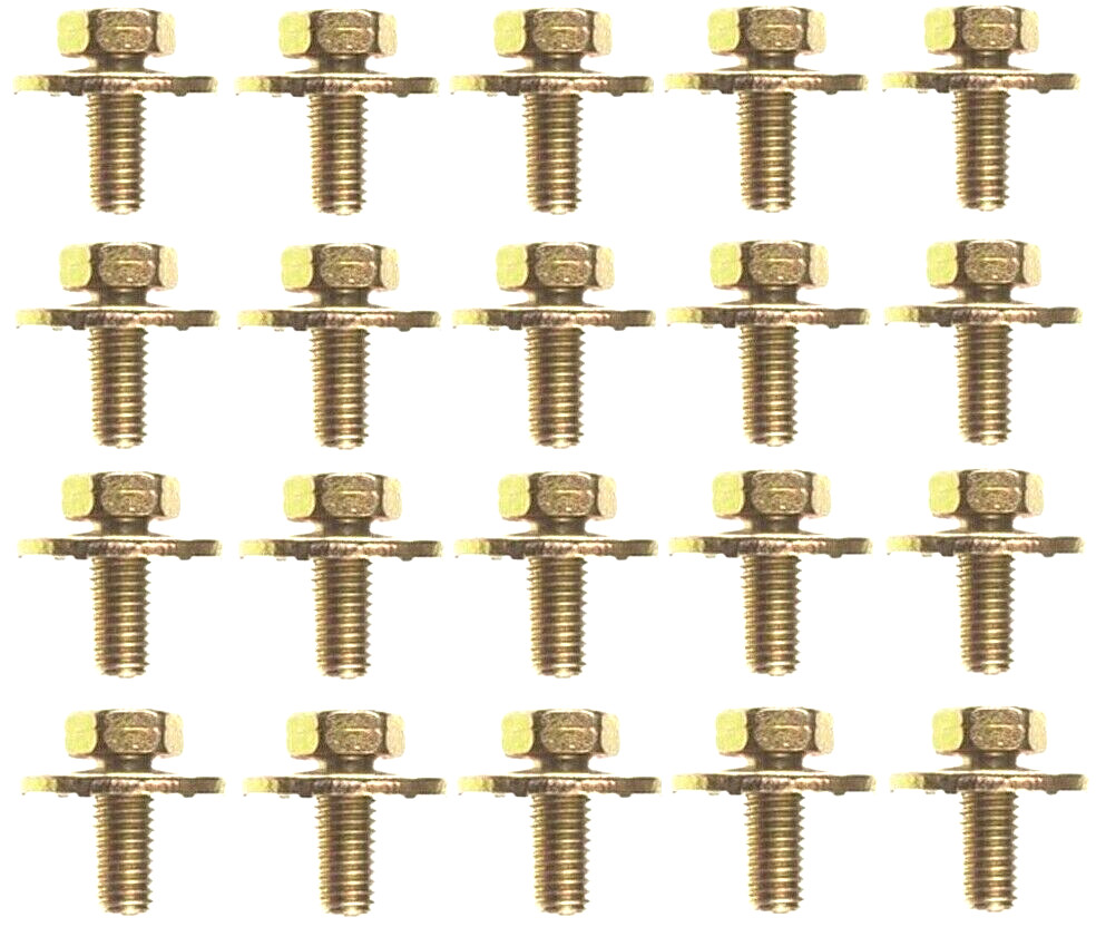 Honda Body Bolts- M6-1.0 x 16mm Long- 10mm Hex- 19mm Washer- 20 bolts