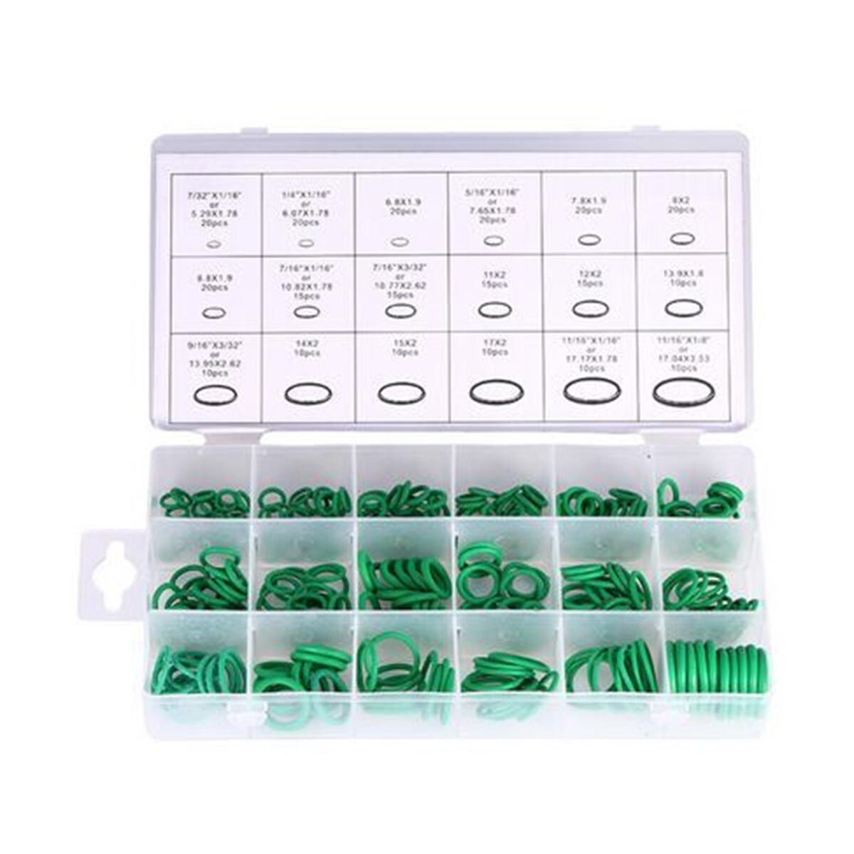 Car O-ring Sealing Gasket Kit For A/C Compressor HNBR 18 Sizes Rubber 270 Pcs