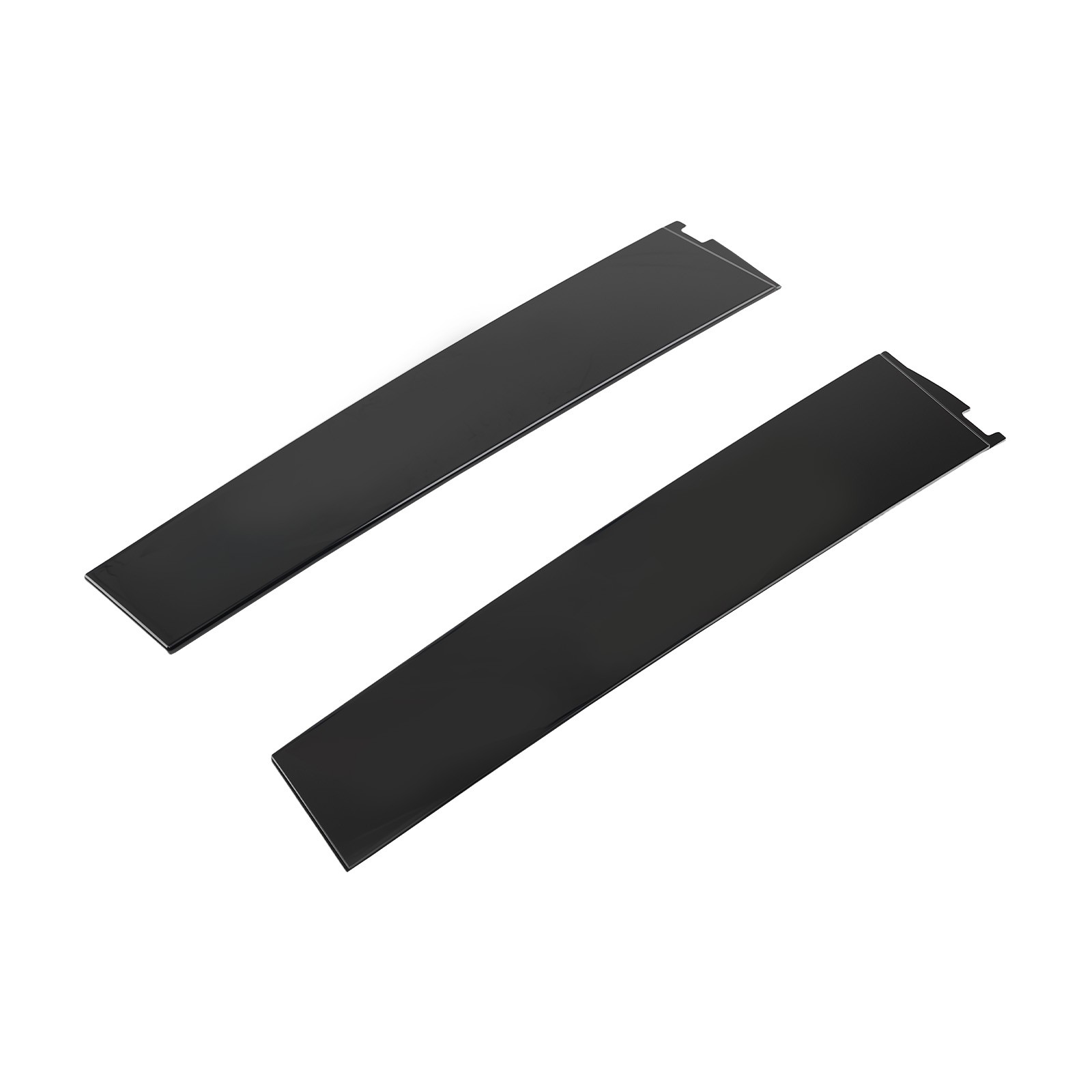 Pair B Pillar Trim Door Molding Gloss Black for Cadillac Escalade 2015-2018