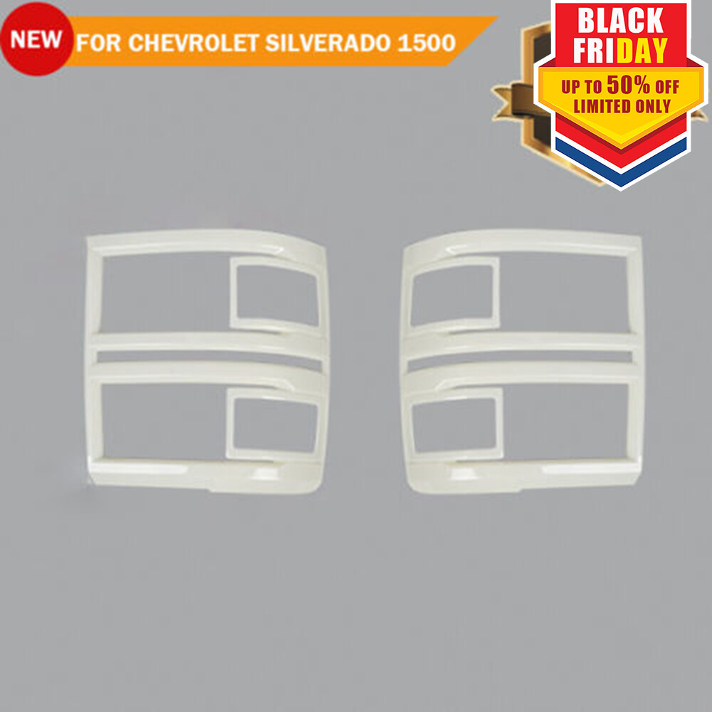 2Pcs Unfinished DIY Front Headlight Lamp Decor Cover Trim For 2014-15 Silverado