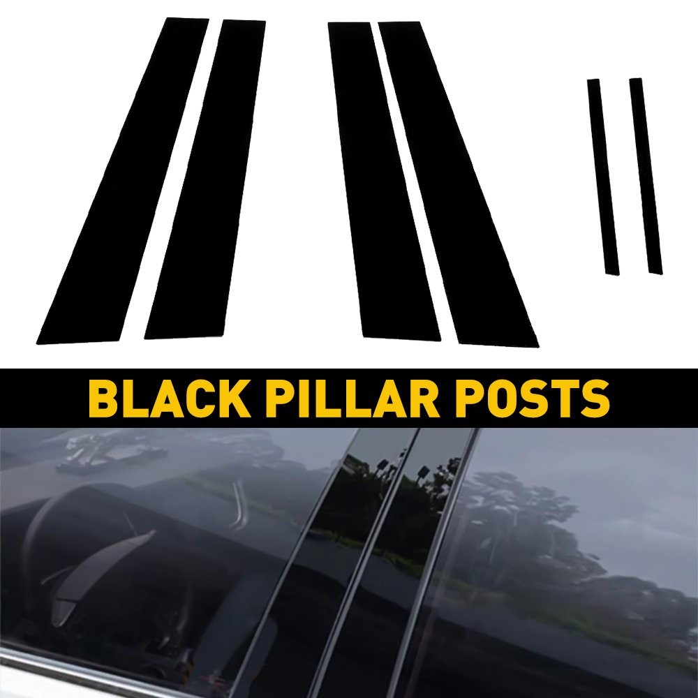 2SET For Dodge Charger 2011-2021 6pc Black Pillar Posts Set Door Piano Cover
