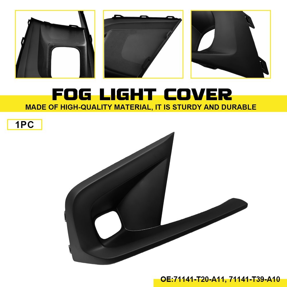 1-10PCS For 2022-2024 Honda Civic Passenger Side Fog Light Cover Bezel Front ABS