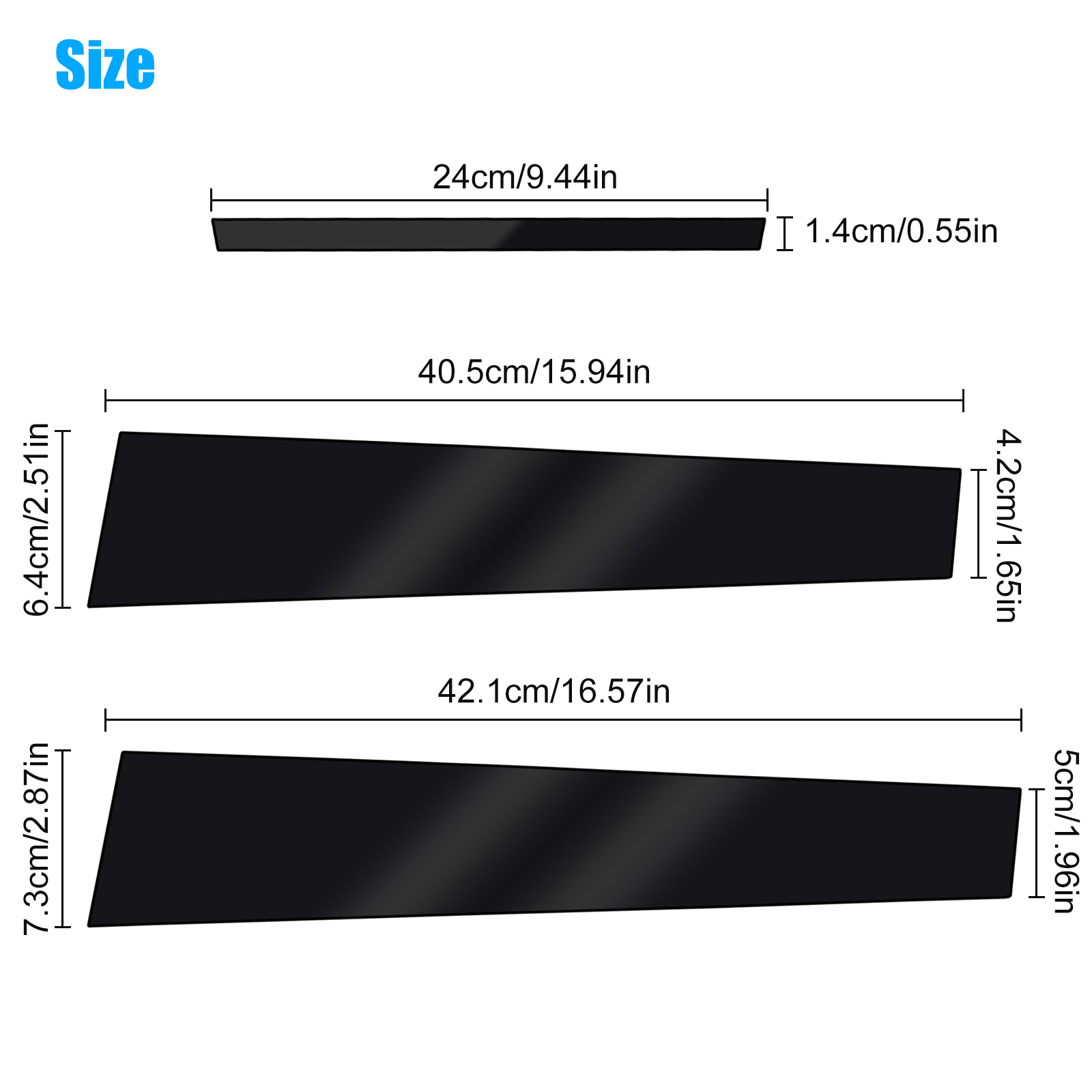 Window Pillar Posts Door Trim Molding Black Cover For Honda Civic Sedan 2006-11