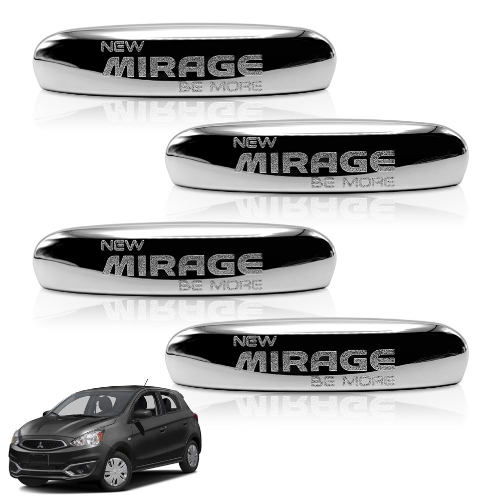 Door Handle Cover Chrome 4 Pc Fits Mitsubishi Mirage Space Star 12 13 14 2016 17