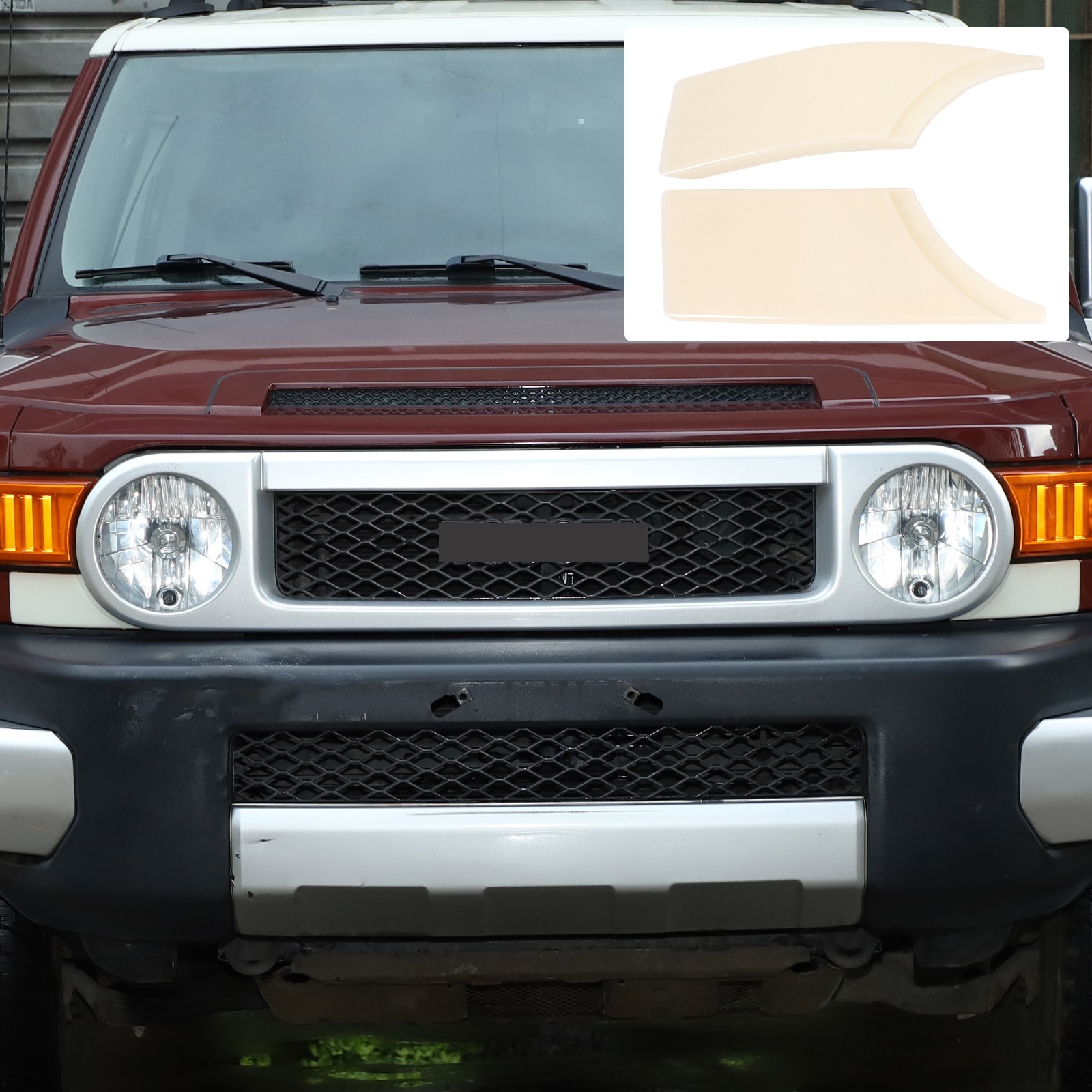 one Pair Unpainted Front Bumper Filler parts Fits Toyota FJ Cruiser 2007-2021