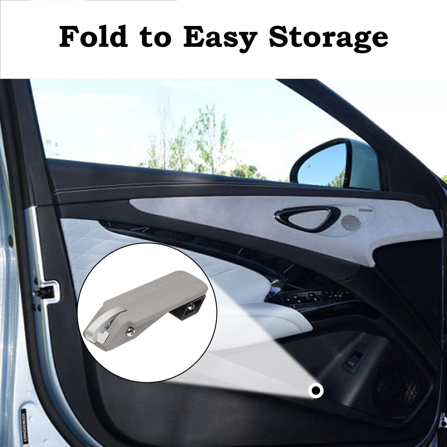 Lightweight Foldable Car Door Step with Anti-Slip Design – 400 lbs Capacity