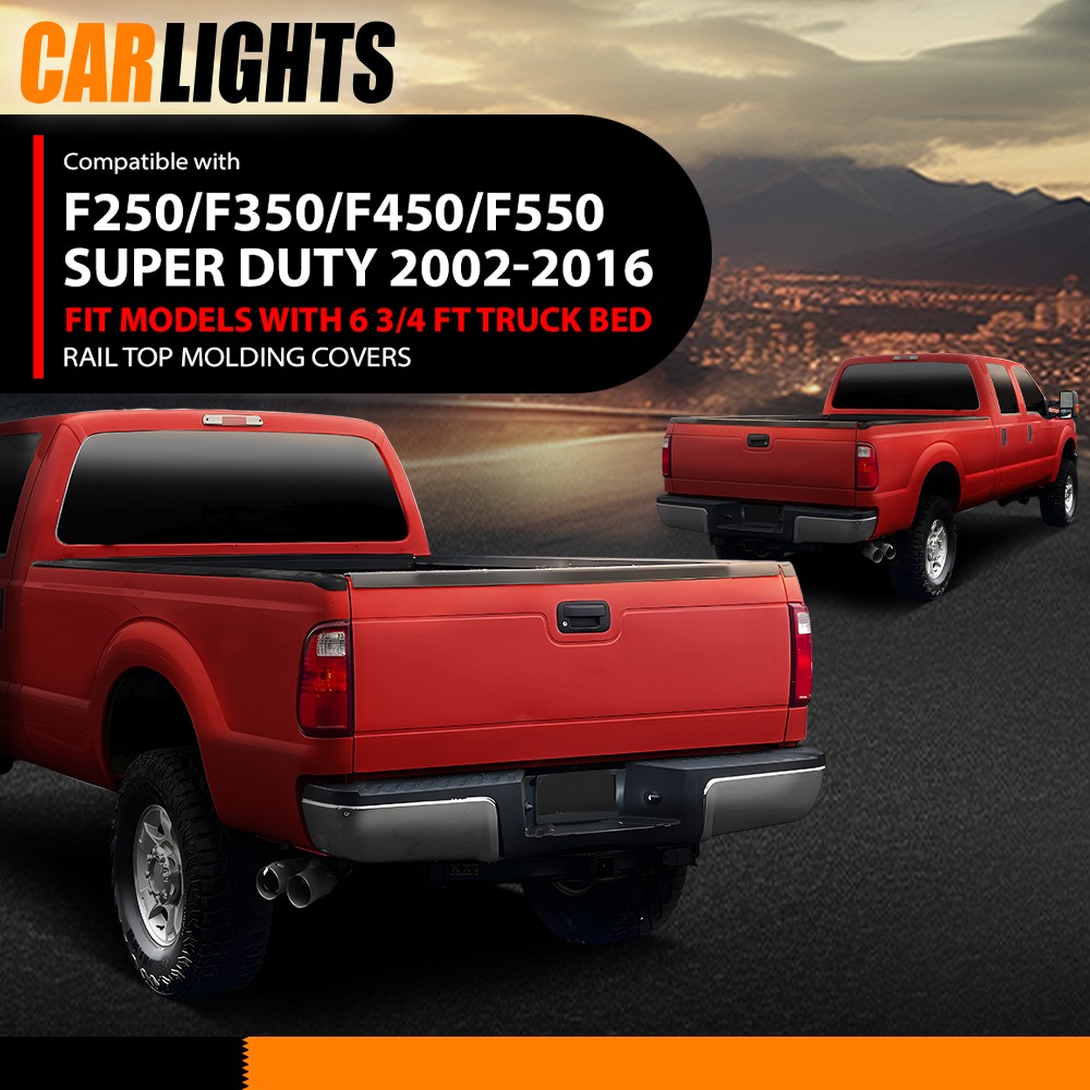 Fits 02-16 Ford F250 F350 2C3Z99291A40BAA 6-3/4 FT Side Bed Rail Molding Covers