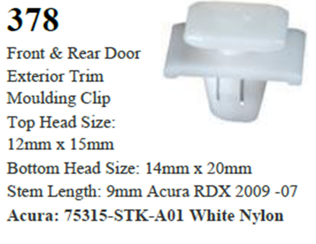 25 Pcs Front Rear Door Exterior Trim Compatible with Honda Acura 75315-STK-A01