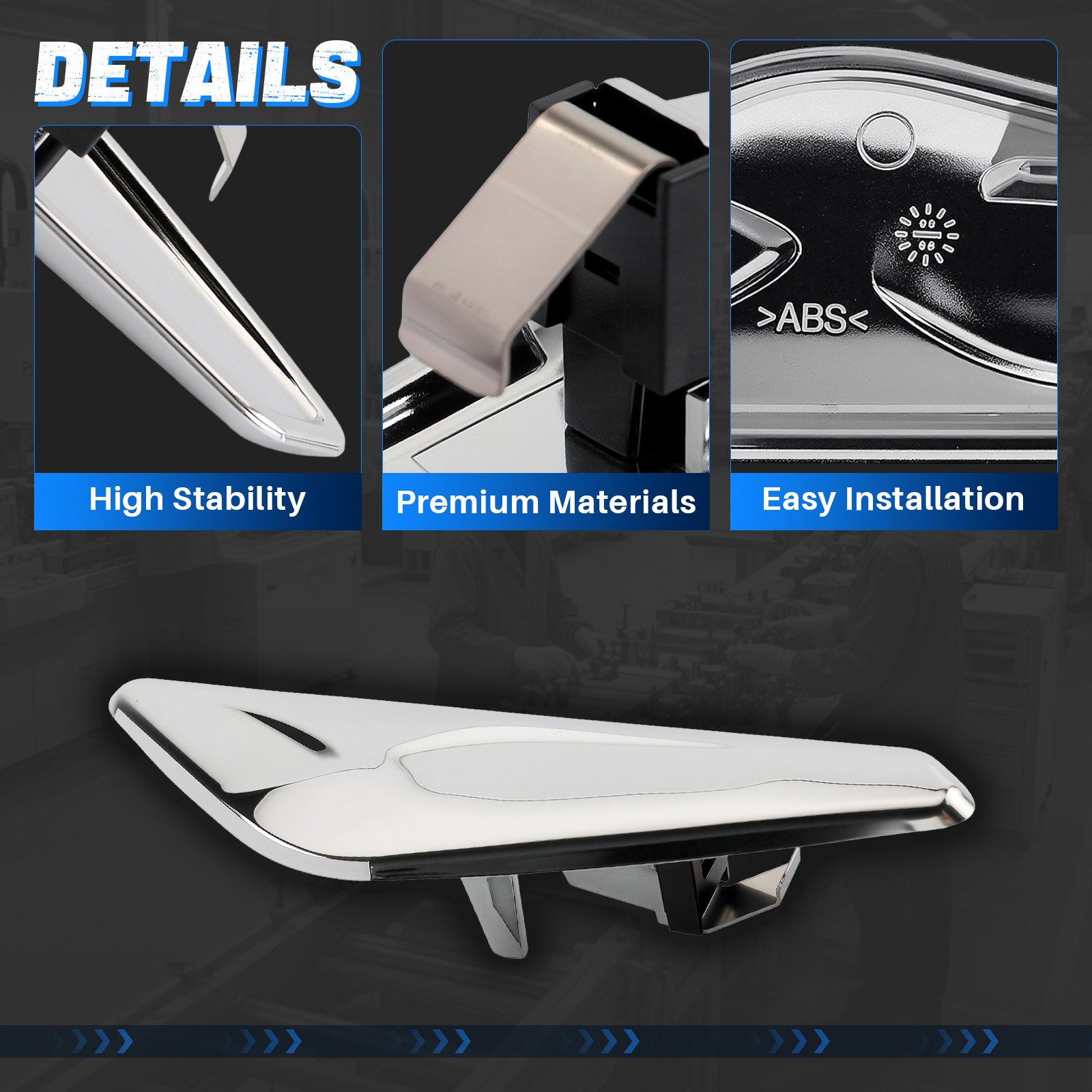 51117338569 For BMW X3 X4 F25 F26 Chrome Front Left Side Fender Trim Finisher