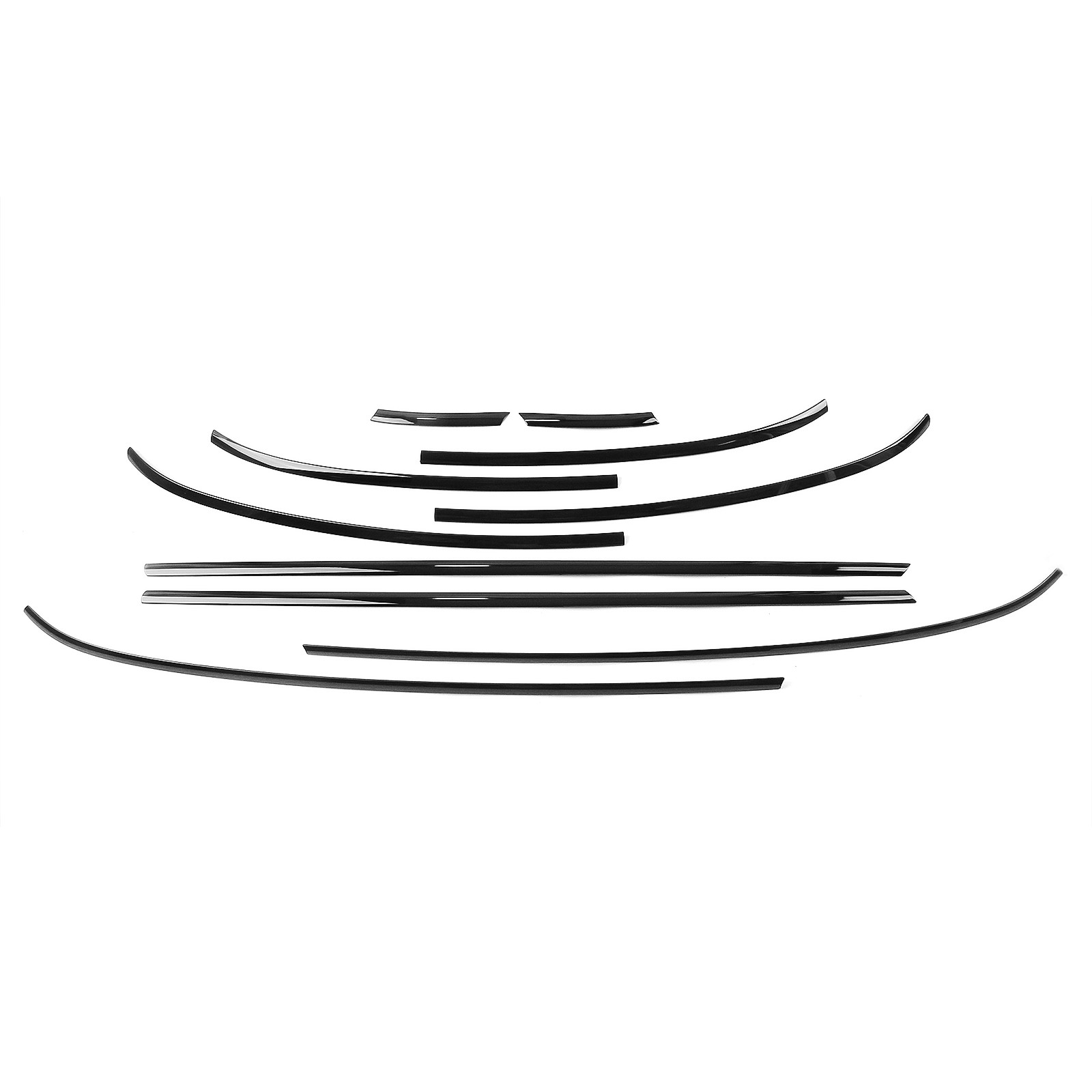 10pcs Window Molding Trims For Mini Cooper S F56 2014-2024 Gloss Black