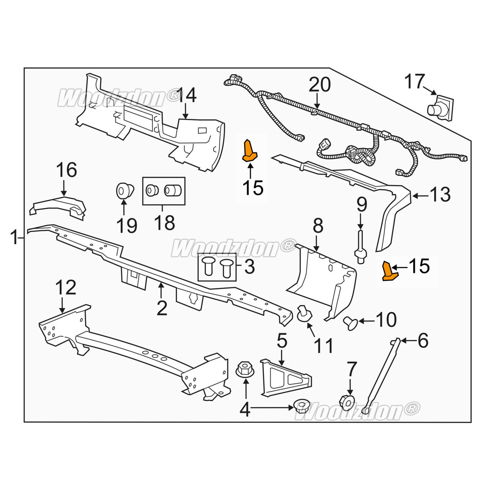 Pack 100 Fender Liner Retainer Push Fastener Clip 11589292 For Chevrolet For GMC