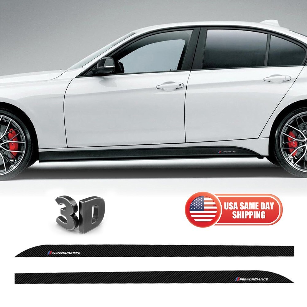 3D Performance Side Skirt Decal Vinyl Sticker for BMW F30 F31 F34 3 4 Series