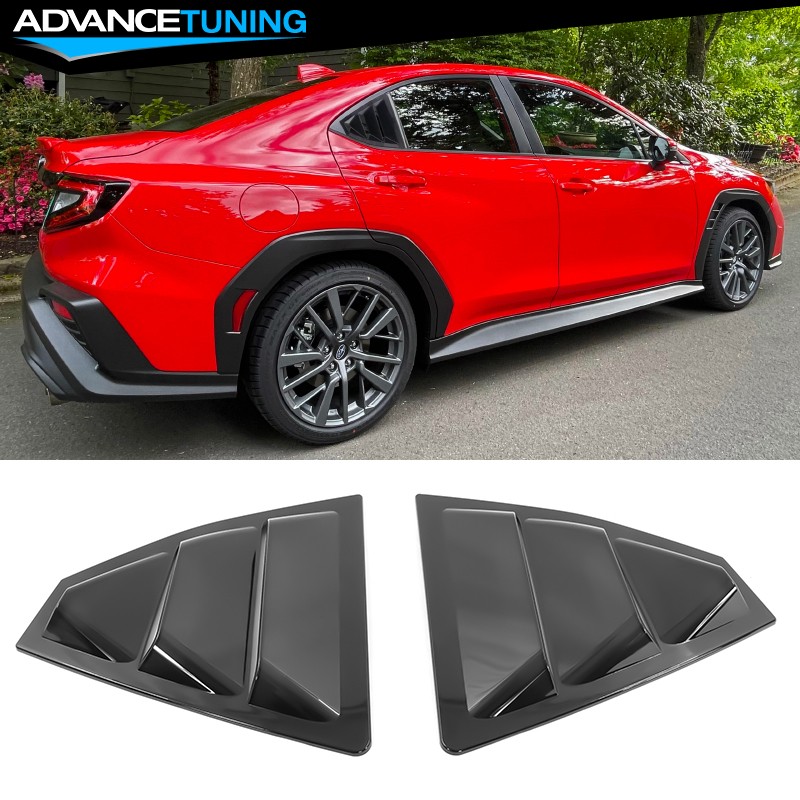 Fits 22-26 Subaru WRX Side Window Louvers Sun Shade Covers Black – Polycarbonate
