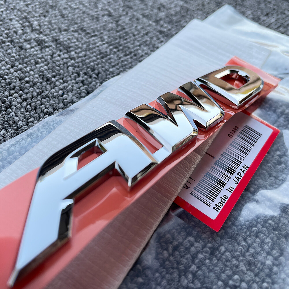GENUINE Silver AWD Badge Rear Trunk Emblem