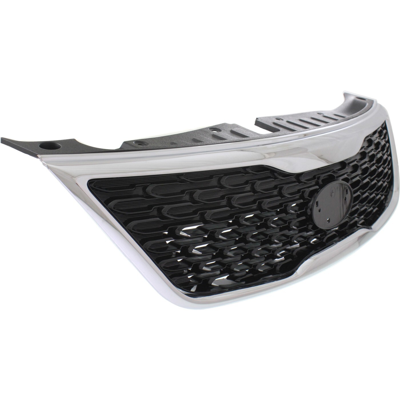 Black Front Bumper Upper Grille Grill W/Chrome Trim Fit 2014 2015 Kia Sorento