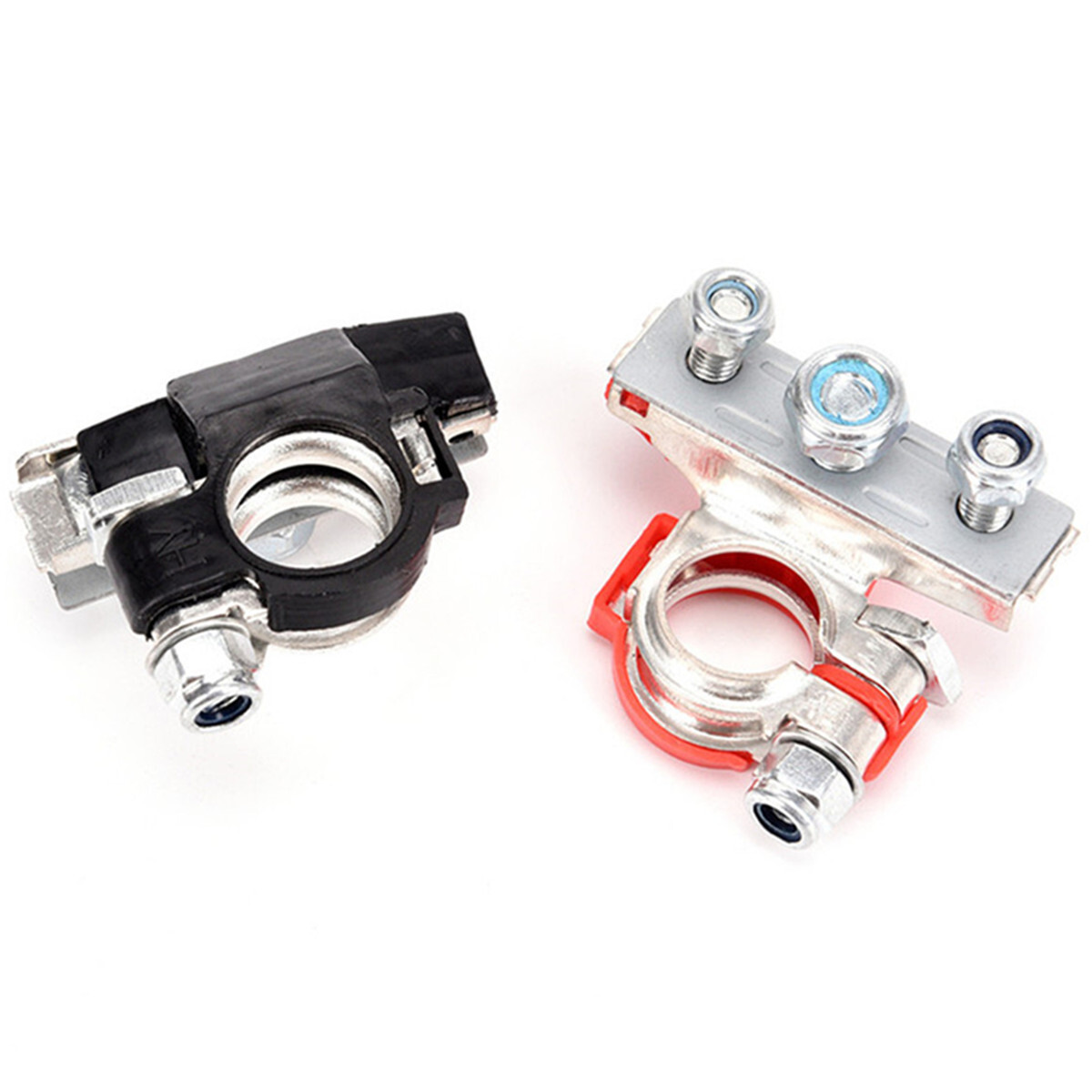 2PCS Car Battery Terminal Quick Connector Cable Clamp Clips Pure Copper Tinned