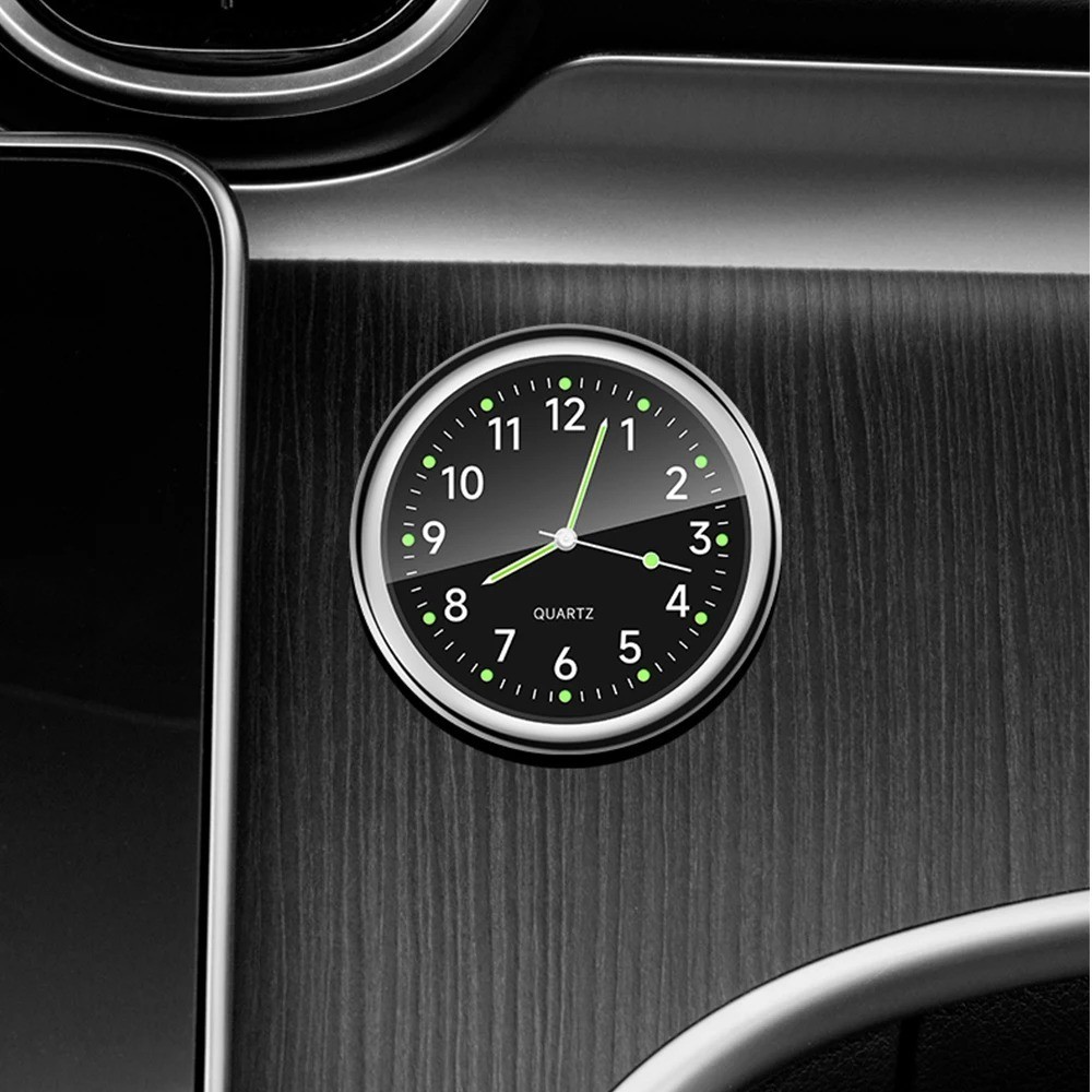 Luminous Mini Car Dashboard Clock Stick-On Watch Accessories For Car Boat Trucks