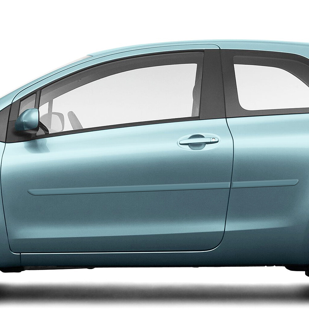For: Toyota Yaris Hatchback 2007-2011 Painted Body Side Moldings #FE-YAR2-DR