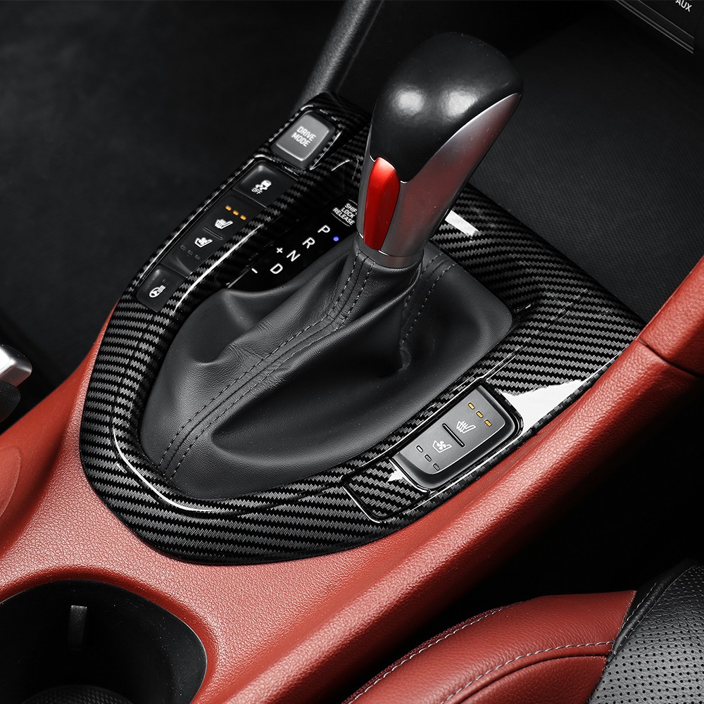 Carbon Center Console Gear Shift Panel Cover Trim For Hyundai Veloster 2019-2022