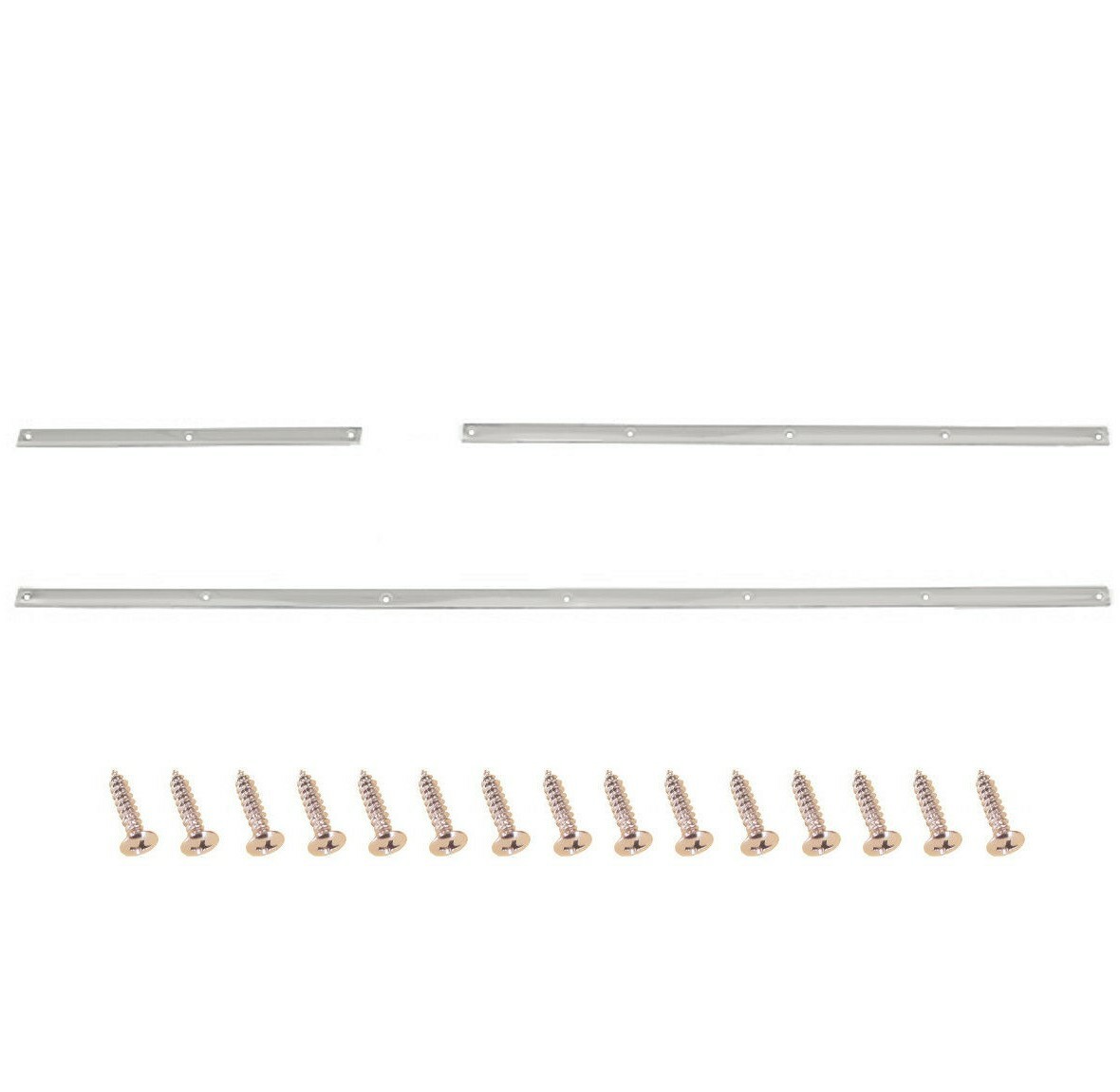 1966~1977 Bronco Tailgate Trim Molding Stainless Steel 3 PCS w/Screw M3751