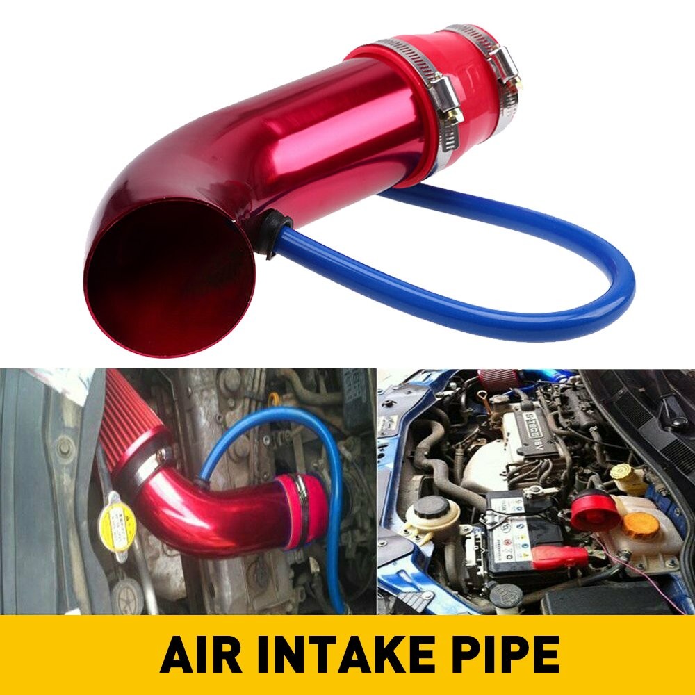1 set 3″Car Cold Air Intake Filter Induction Kit Pipe High Flow Hose System 76mm