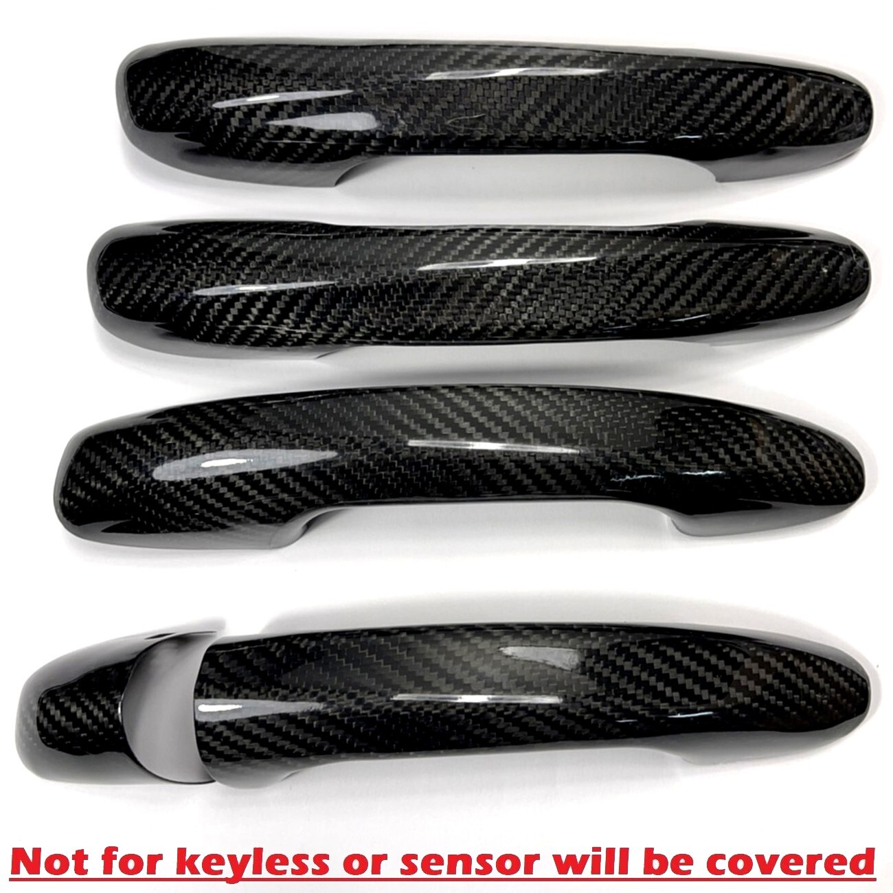 LHD Gloss Real Dry Carbon Fiber Door Handle Cover Fits 16-19 C292 GLE450 coupe
