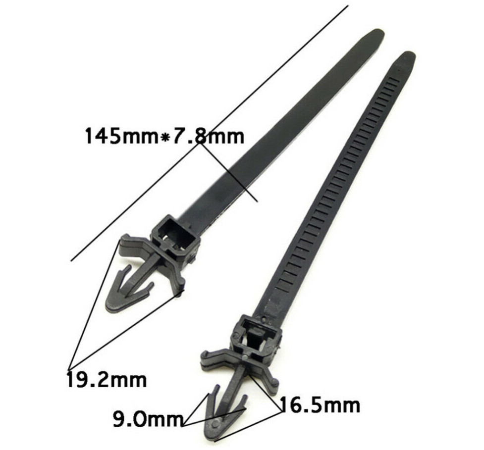 50 Pcs Car Nylon Fixed Wrap Strap Line Cable Wire Zip Tie Harness Fastener Clips