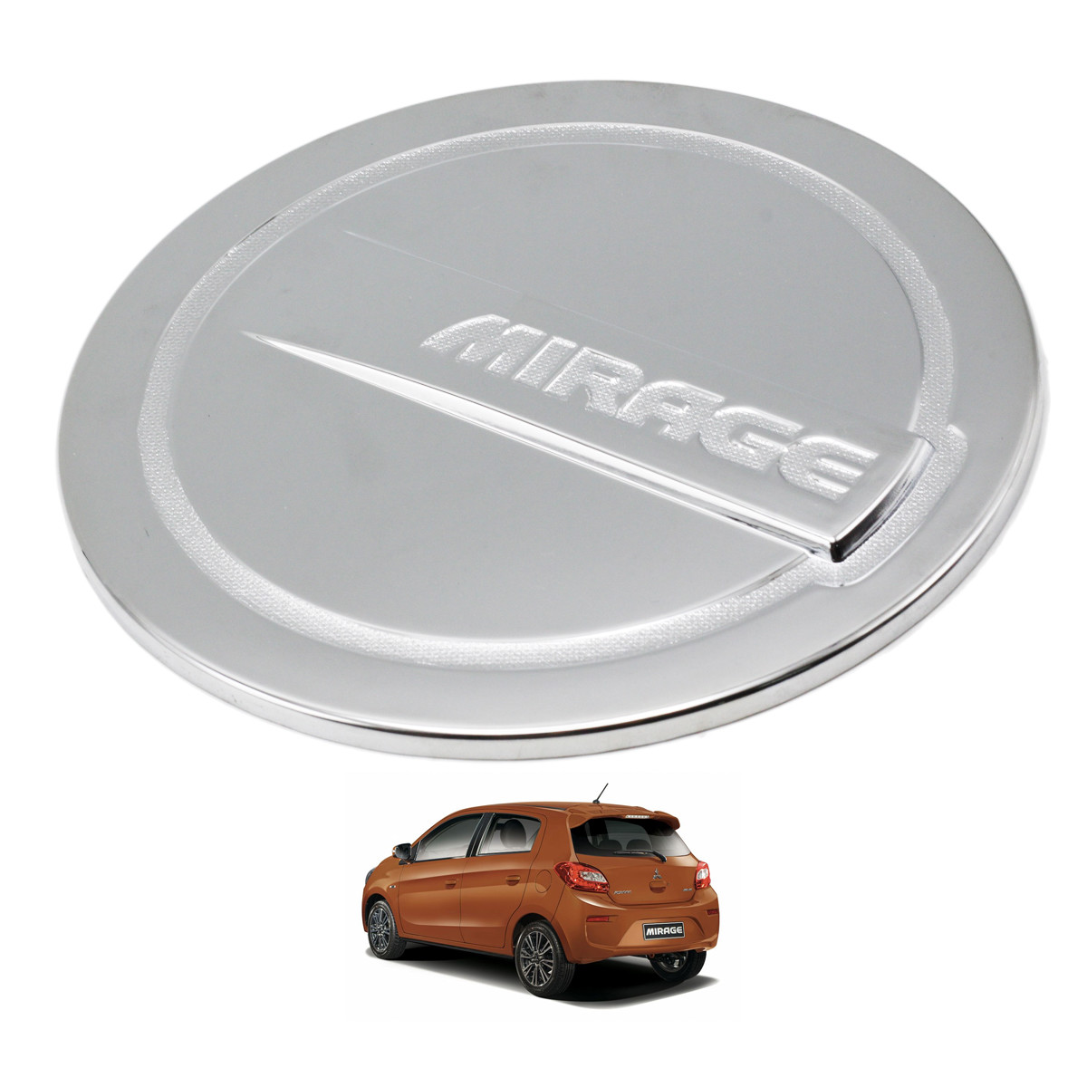 Chrome Fuel Cap Tank Cover V1 Fits Mitsubishi Mirage Space Star 2012 14 2016 17