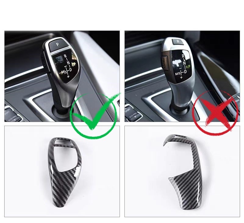Carbon Fiber Style Shift Cover Accessories For BMW X3 X4 X5 X6 F30 F10 F20 F34