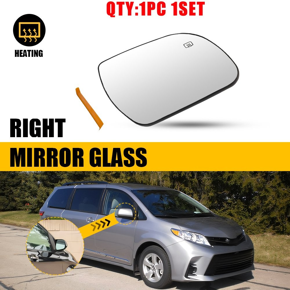 Heated Right Mirror Glass Fit Toyota Sienna 2011-2019 OE Part TO1325127 1-10X