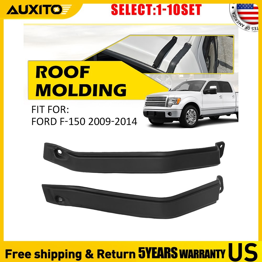 Rear Cab Corner Roof Moldings For Ford F-150 2009-2014 Black Trim LH & RH 2-20X