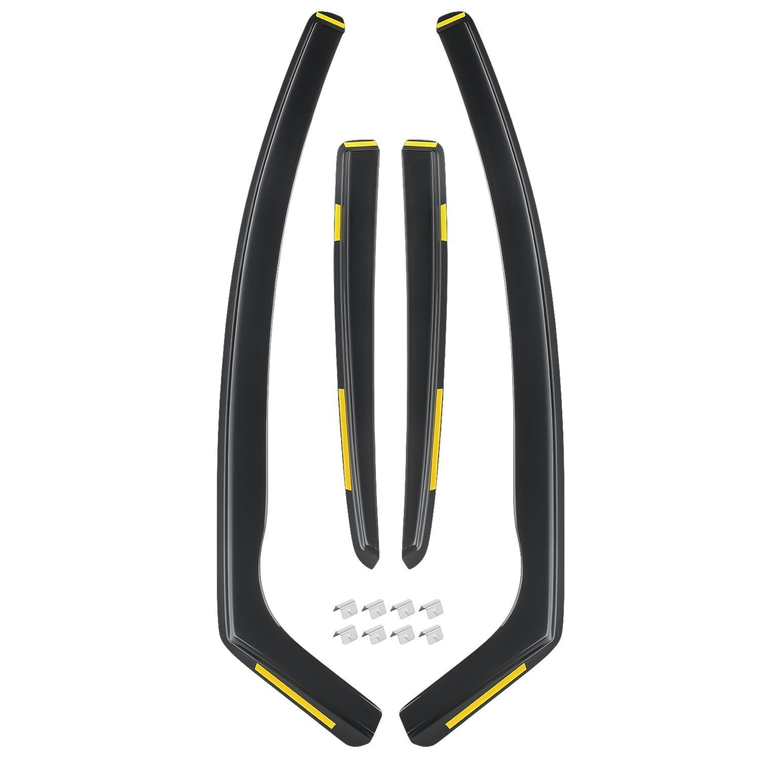 For Ford Focus 2012-2018 In-Channel Window Visor Vent Rain Guards Wind Deflector