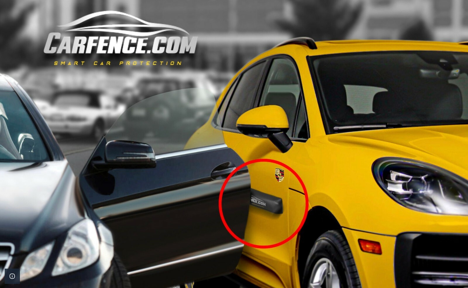 Set of 2 Car door dent protector removable magnetic prevent dents for both sides