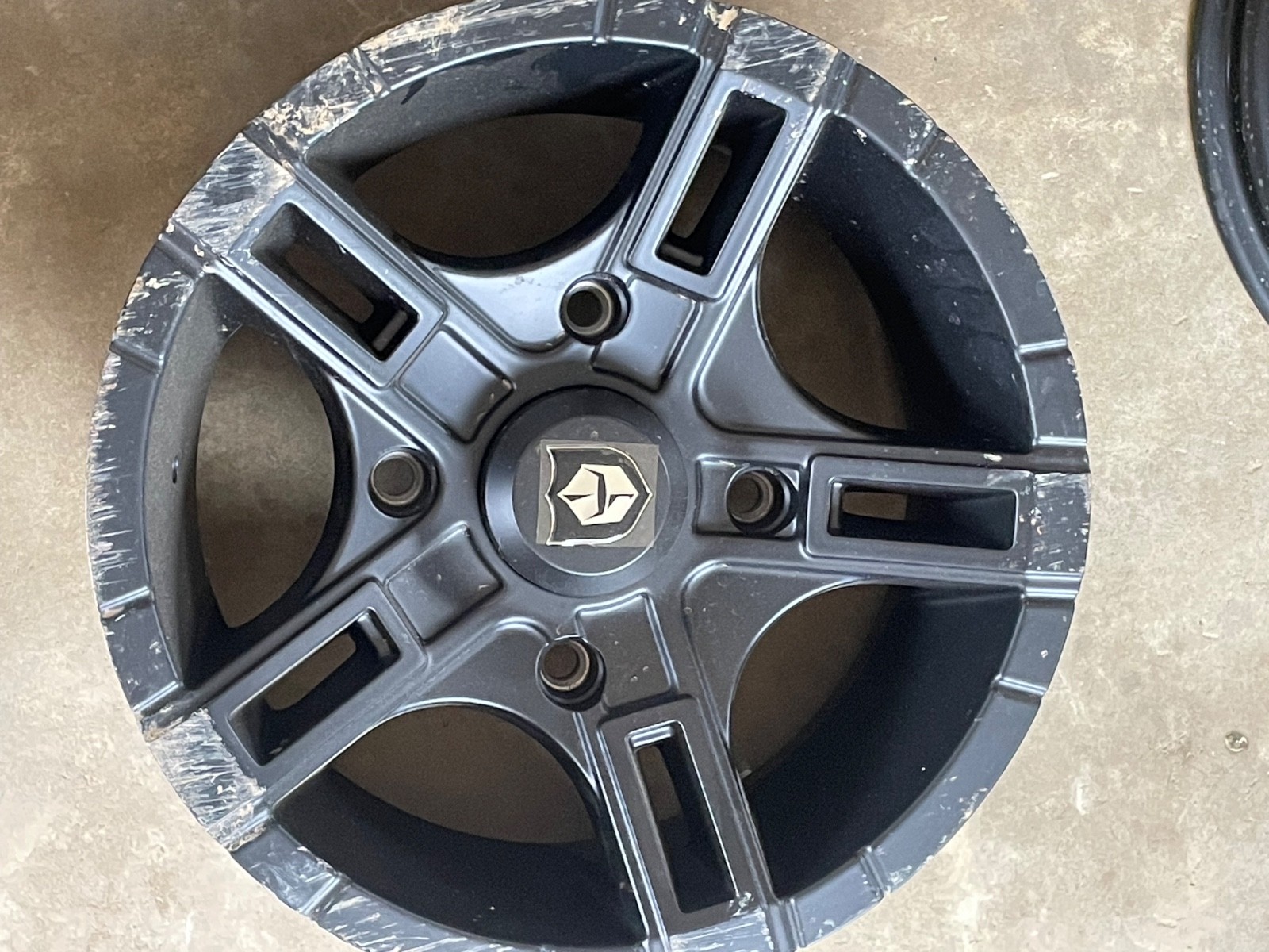 15inch razor wheels one of them have a small scratch on them the others are like