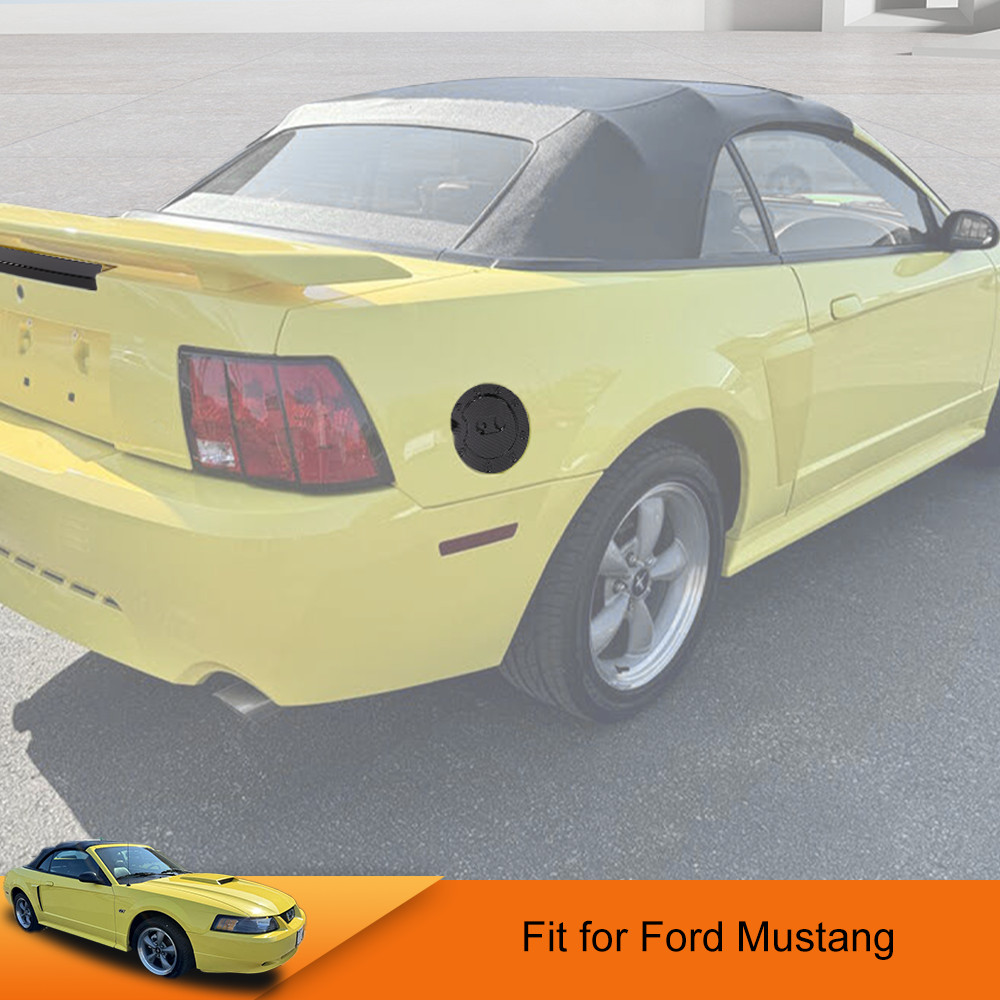 Car Gas Filler Cap Fuel Tank Door Cover Black for Ford for Mustang 1998-2004